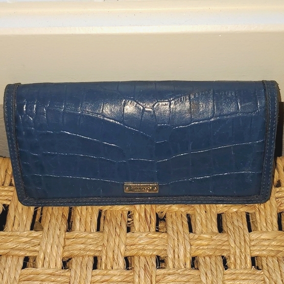 kate spade Handbags - Kate Spade Navy Embossed Wallet Vintage Guc